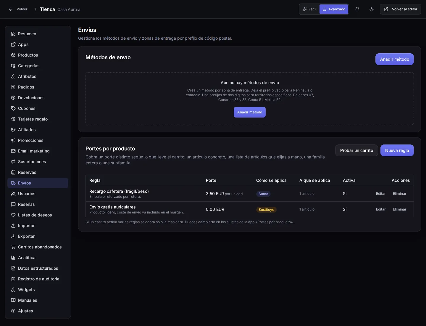 Charge different shipping depending on what's in the cart