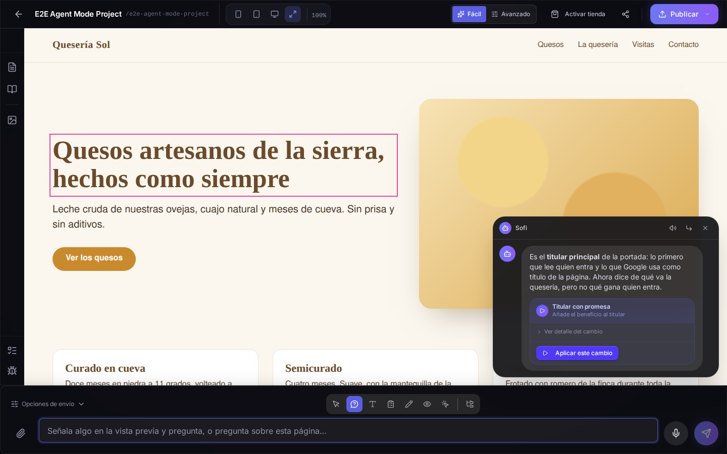 Talk to Sofi: dictate changes, ask by pointing, and hear the answer