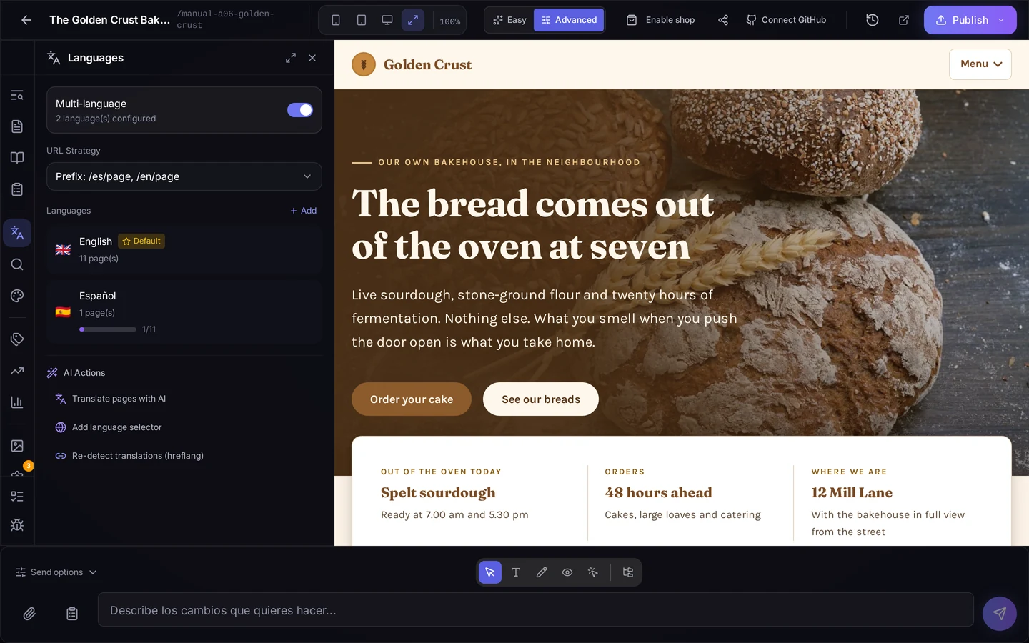 Your website in several languages, without running two websites