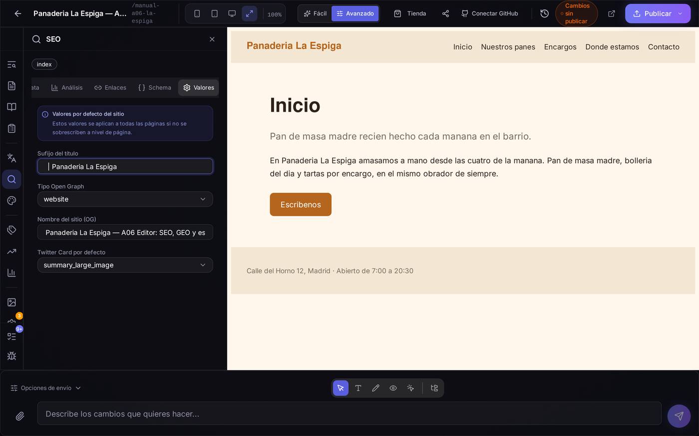 Con el sufijo escrito (