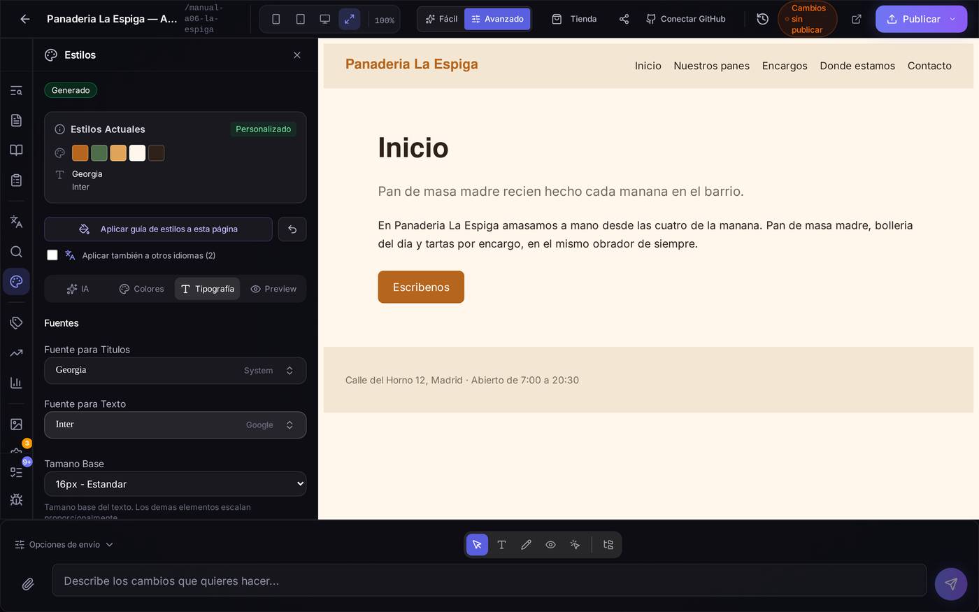 Después de arrastrar un archivo de fuente propio (aquí, 